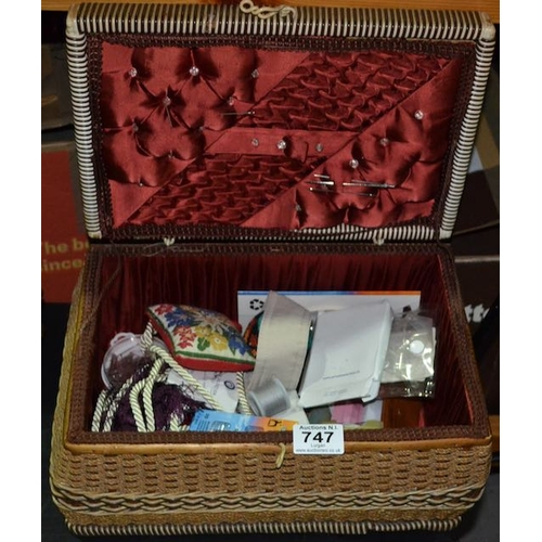 747 - Sewing Box & Contents