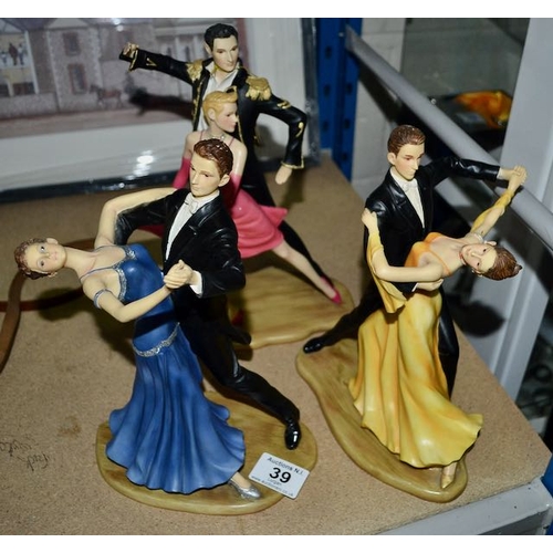 39 - The Leonardo Collection - Strictly Ballroom Figurines x 3