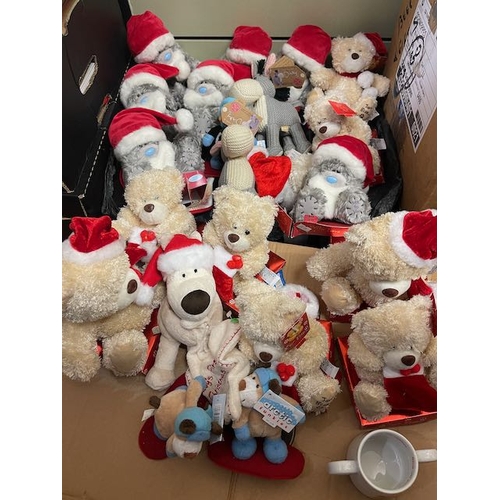 748 - Large lot of Christmas Teddies including Me To You