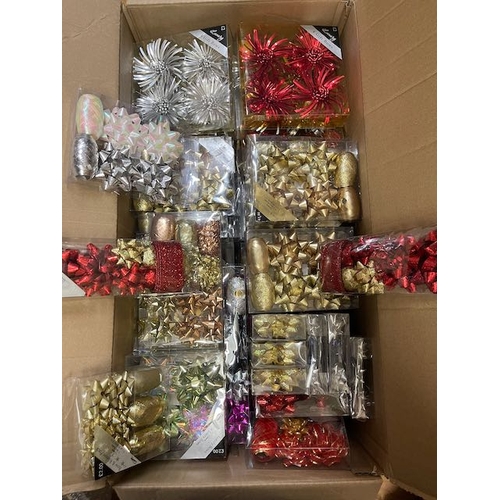 750 - Extra large box of approx 60 bow and ribbon sets