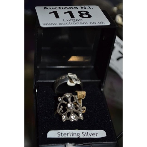 118 - Silver Ring x 2