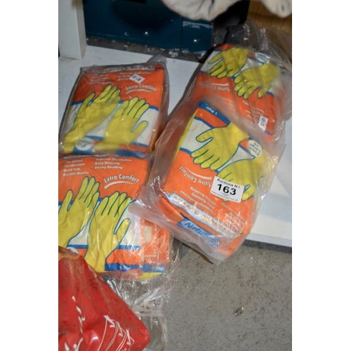 163 - 20x Pair of Yellow Rubber Gloves