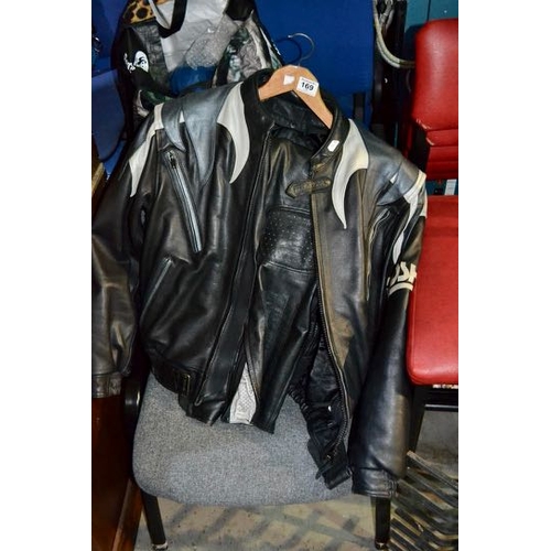 169 - Fieldsheer Leather Motorbike Jacket & Trousers - Size 42