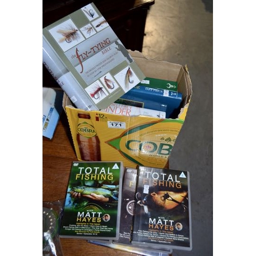 171 - Fishing Book x5 Incl Fly Tying Bible + 5x Total Fishing Matt Hayes DVDs