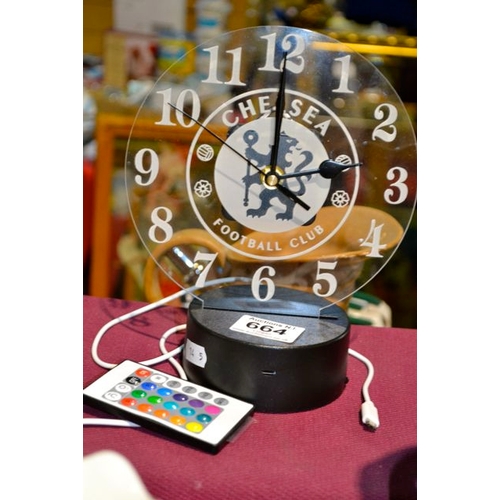 664 - LED Chelsea Clock With Remote