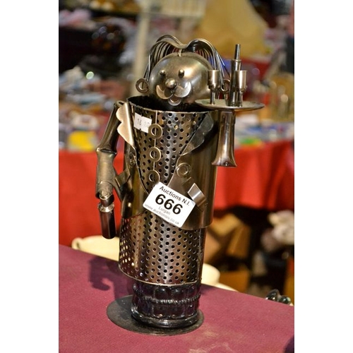 666 - Metal Man Wine Holder/Opnener