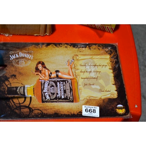 668 - Metal Jack Daniels Sign