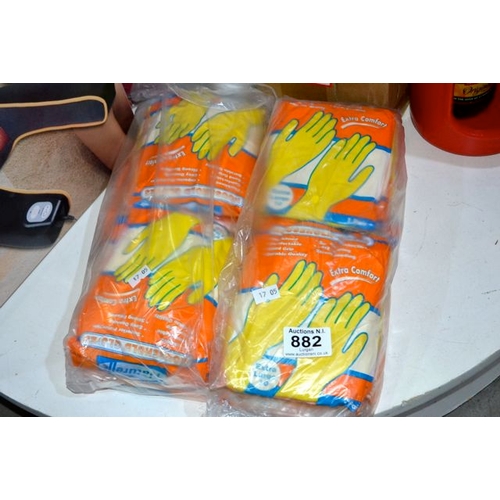 882 - 2 x 12 Pk Rubber Gloves