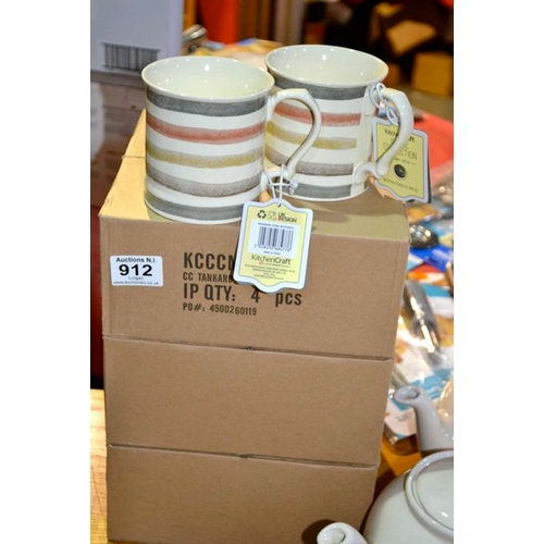 912 - Box Of 4 Mugs x 3