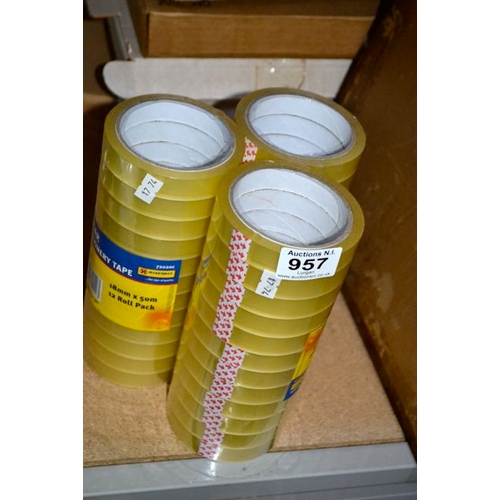 957 - 36 x Rolls Of Cellotape