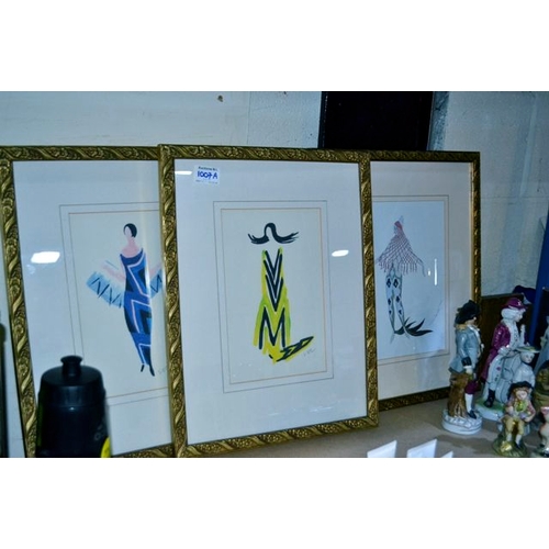 1007A - 3 x Framed Contemporary Prints