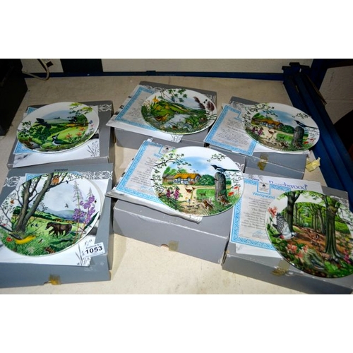 1053 - 6 x Boxed Wedgwood Plates - Country Scenes