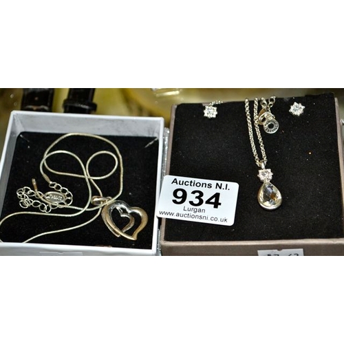 934 - 2 x Lots Of Necklace + earrings