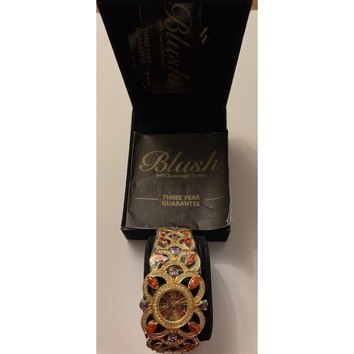 221 - Blush with Swarovski Stones Watch (1 Stone Missing)