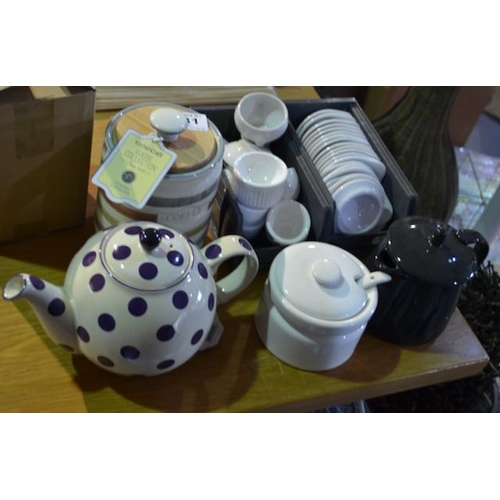 831 - Teapots, Canisters, Small Sauce Pots etc