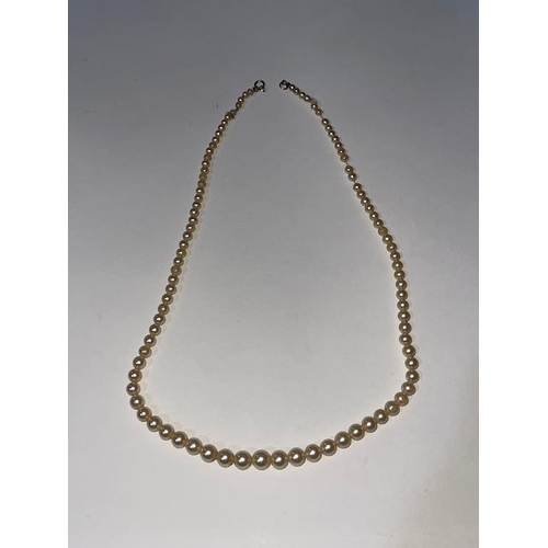 329 - Vintage Pearl Necklace With 1/20 14K GP Clasp