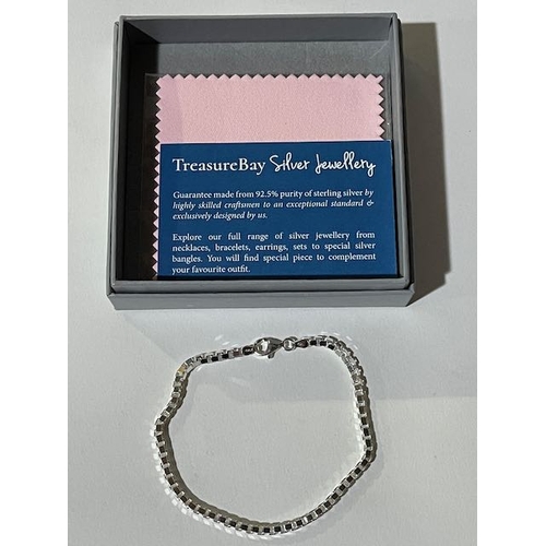 277 - Silver Cube Link Bracelet