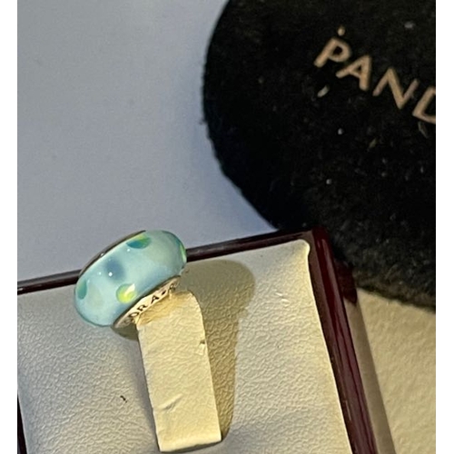 353 - Pandora Blue & Green Murano Charm