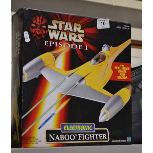 10 - Starwars Episode 1 Electronic Naboo Fighter - Boxed