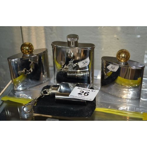 26 - Flask x 4 Incl Remy Martin