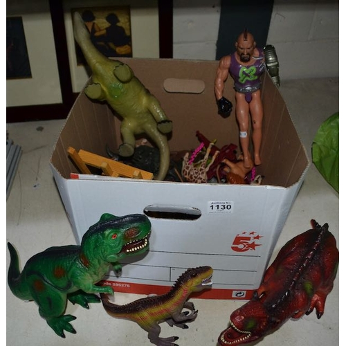 1130 - Box of Action Figures/Dinos