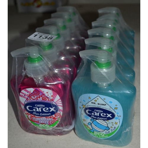 1138 - 2x Pack of 6 Carex Anti Bac Soap