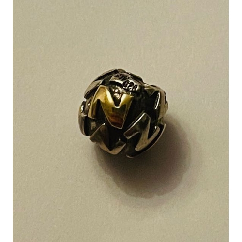 4171 - Pandora Silver & 14k Gold 'N' Charm