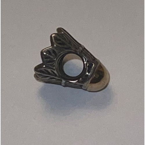 4186 - Pandora Badminton Biride Shuttlecock Charm - Silver & 14ct Gold