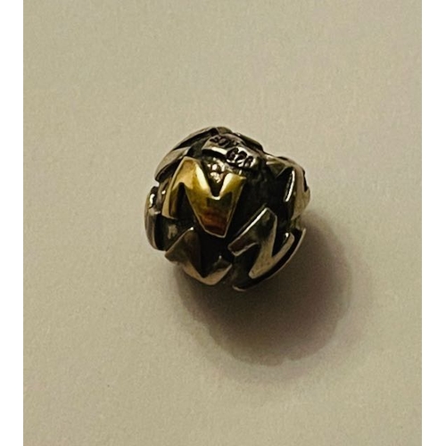 4410 - Pandora Silver & 14k Gold 'N' Charm