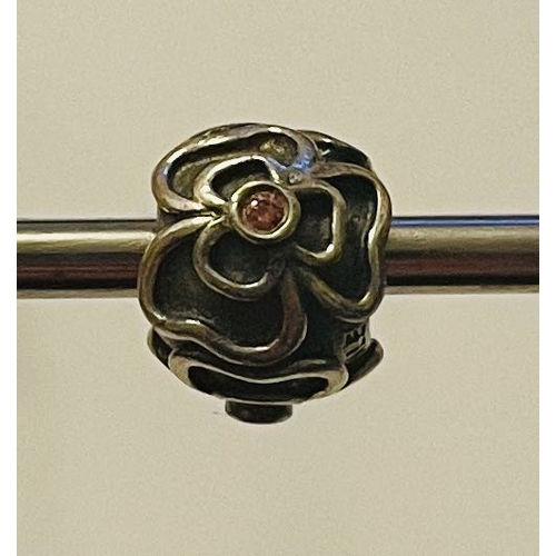 4411 - Pandora Pink Floral CZ Charm - Retired