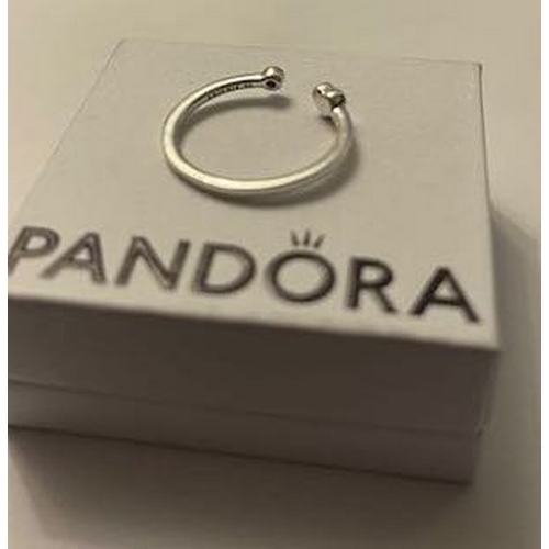 4419 - Pandora Silver Polished Open Heart Ring