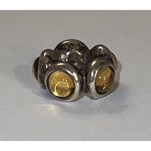 4443 - Pandora Citrine Spacer Charm