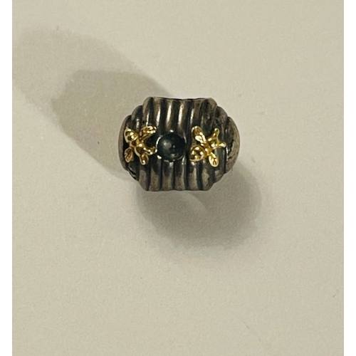 4470 - Pandora Beehive 14k Gold Detailed Charm - Retired