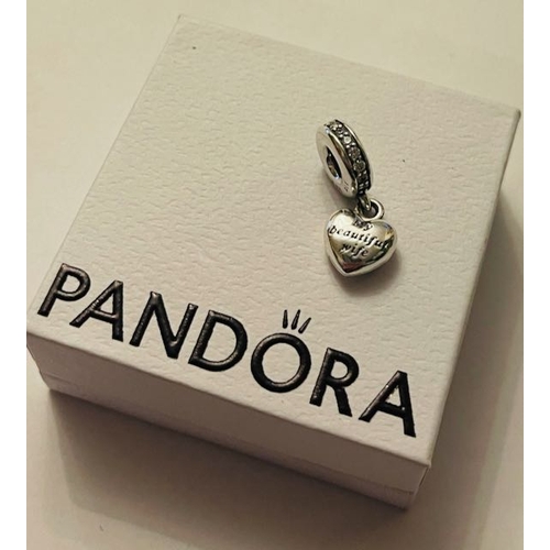 4322 - Pandora My Beautiful Wife, Forever and Always Dangle Charm