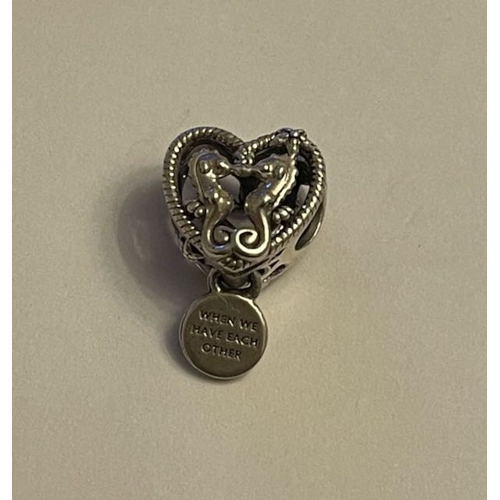 4332 - Pandora Openwork Seahorse Charm - When We Have Each Other, We Have Everything