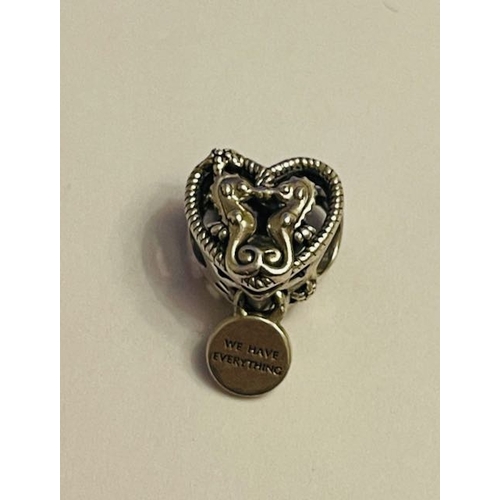 4332 - Pandora Openwork Seahorse Charm - When We Have Each Other, We Have Everything