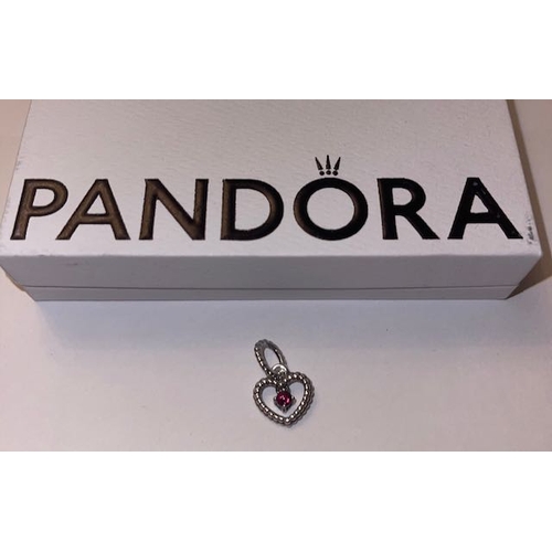 4352 - Pandora July Birthstone Heart Pendant