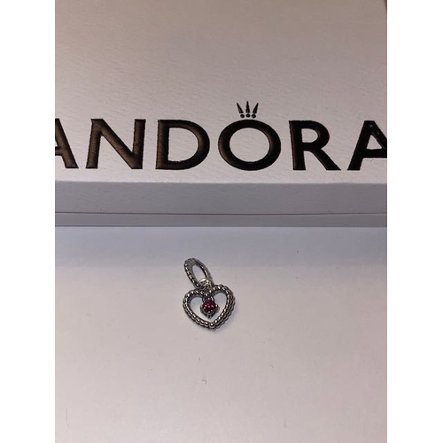 4352 - Pandora July Birthstone Heart Pendant