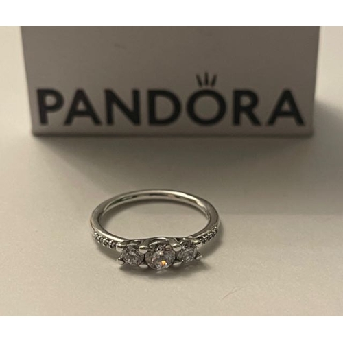 4364 - Pandora Clear Three Stone Ring