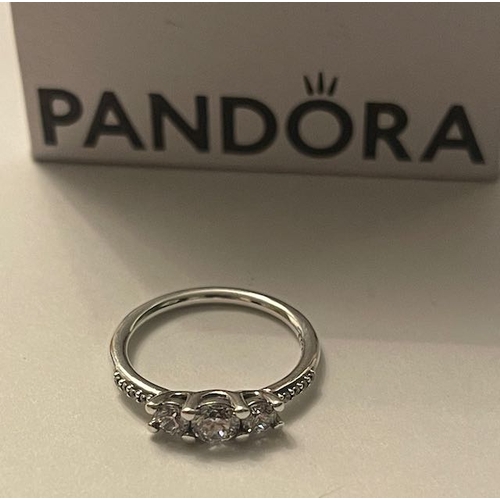 4364 - Pandora Clear Three Stone Ring