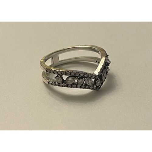 4372 - Pandora Sparkling Marquise Double Wishbone Ring