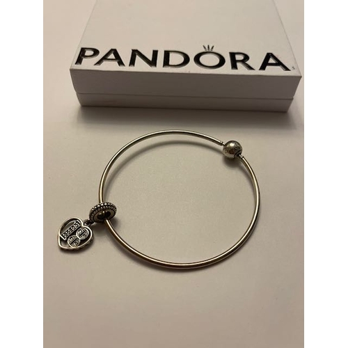 4389 - Pandora Moments Bangle with 18 Dangle Charm