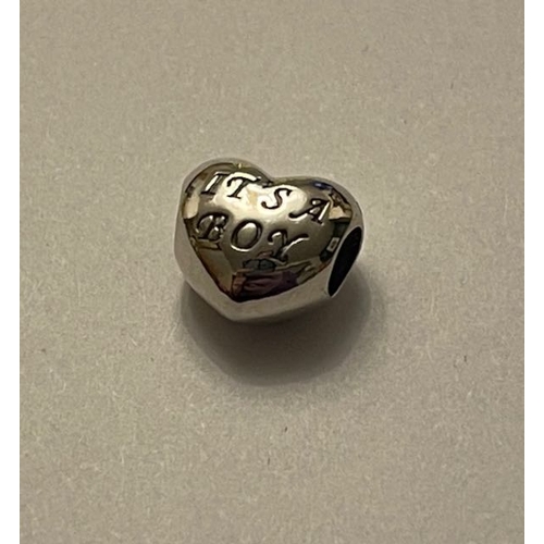 4404 - Pandora Its a Boy Heart Charm