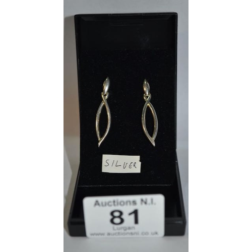 81 - Pair of Silver Drop Earrings