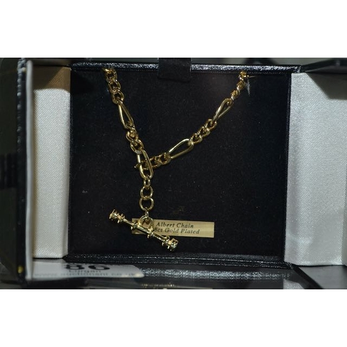 86 - Gold Plated Albert Chain