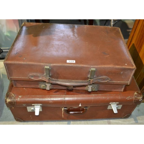 124 - 2 x Vintage Suitcases