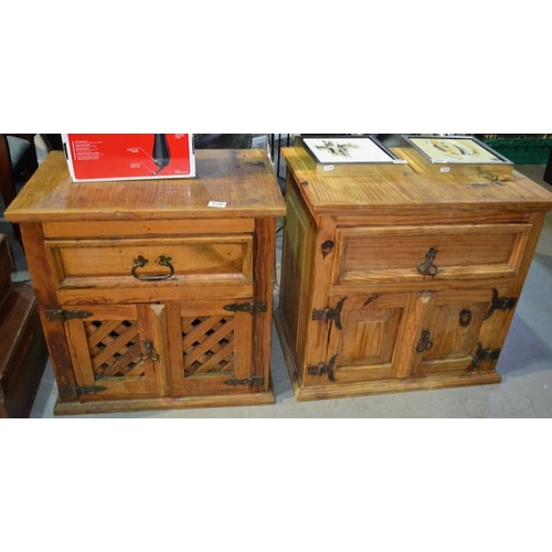 126 - Pair Of Mexican Pine 1 Drawer/2 Door Unit