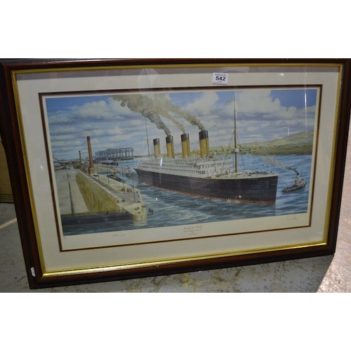 542 - Ltd Ed Simon Fisher - Titanic Ready for Trials Signed Print