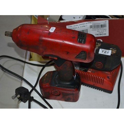 722 - Snap On Impact Drill + 2 Batteries