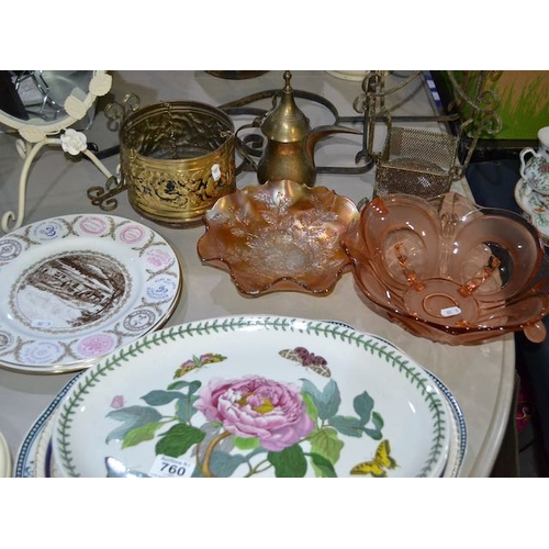 760 - Collectables Incl Coalport, Platters, Brass Etc